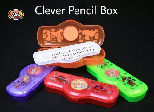 Plastic Pencil Box For Kids Available In Different Colors Pvc