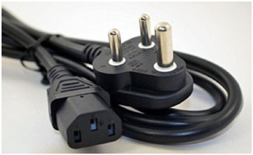 Black Pvc 3 Pin 2 Meter Ac Power Cord For Electric Appliance