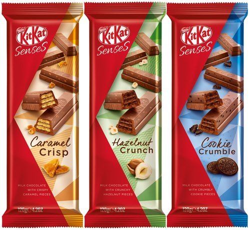 Brown Rectangular Shape Nestle Kitkat Senses Chocolate With 3 Months Shelf Life