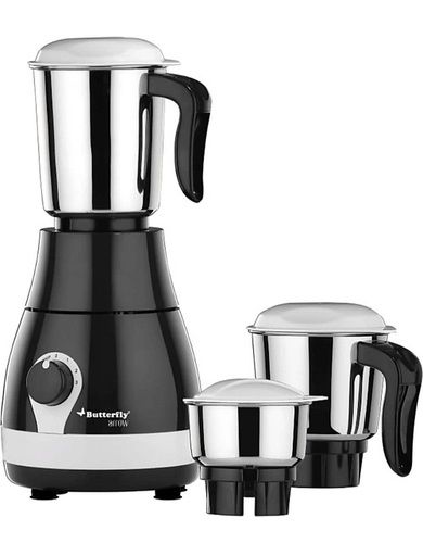 Black White Domestic Stainless Steel Powerful 500 Walt Butterfly Mixer Grinder With 1 Liter Jar