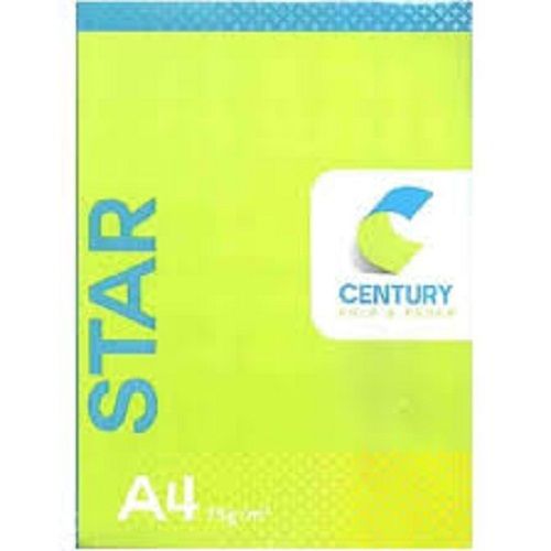 Star Century A 4 साइज़ का सफ़ेद पेपर बेहतरीन क्वालिटी का एसिड क्लोरीन फ़्री स्मूथ इन यूज़