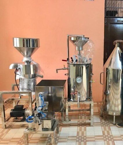 Silver Three Phase Automatic Stainless Steel Soya Paneer Making Machine