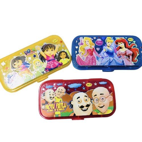 Wateproof And Durable Cartoon Print Plastic Pencil Box For Kids Perfect Bound