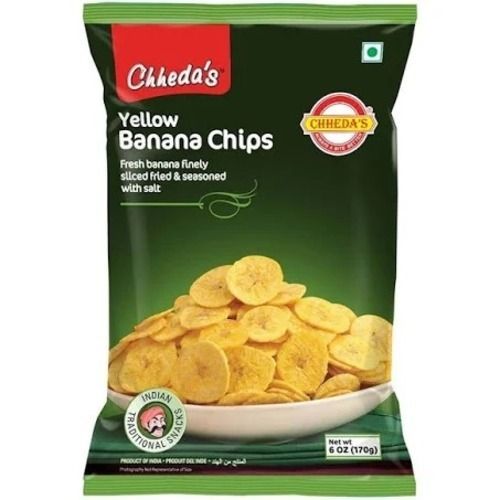 Yellow Banana Finely Sliced Banana Chips With High Nutritious Value