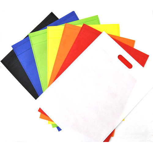 Non Woven D Cut Bags - 10x12 Inches | Non Woven Fabric, With Handle, Machine Made, Ideal for Shopping and Agriculture, 1kg Capacity