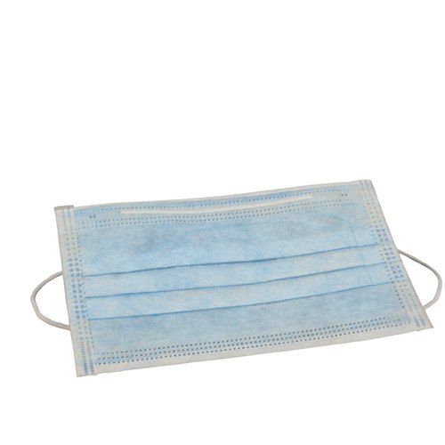 Blue Plain Non-Woven Lightweighted Earloop 2-Ply Disposable Face Mask