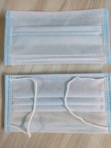 Blue Plain Non-Woven Lightweighted Earloop 3-Ply Disposable Face Mask