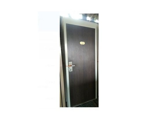 Brown Wooden Door With Left Side Handle, 6X3 Feet Size For Home And Office Design: Plain