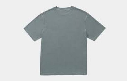 Colour Gray Plain For Men T Shirts 100 % Cotton Lightweight Breathable Designer 