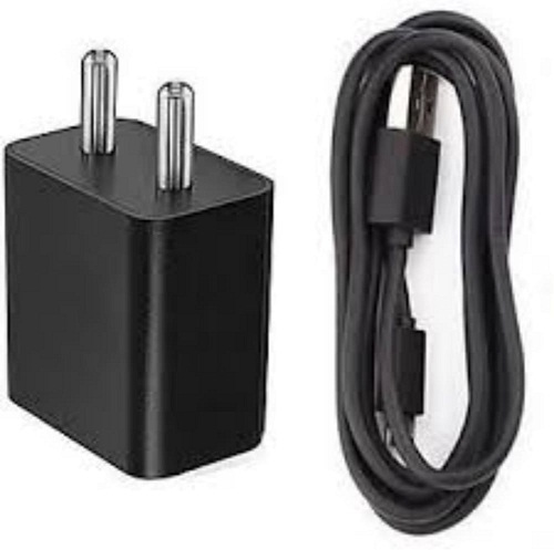 Durable Long Lasting Light Weight Stylish Black Mobile Charger For Charging and Data Transfer - Plastic Body, 3ft Cord, 2.1A Output, Universal USB Charging