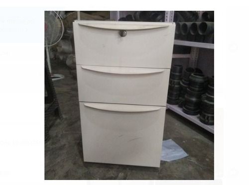 White Free Standing Wooden File Drawer With 3 Drawer For Home And Office Use