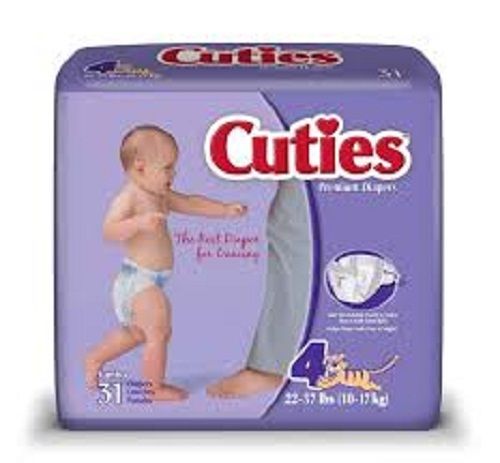 Light Weight Dry Ultra Soft Leakage Protection Cuties White Baby Diapers Pants