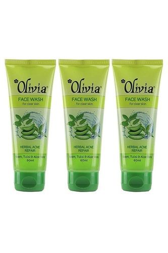 Olivia Herbal Acne Repair Face Wash For Clear Skin With Neem, Tulsi, Aloe Vera, 15 Ml