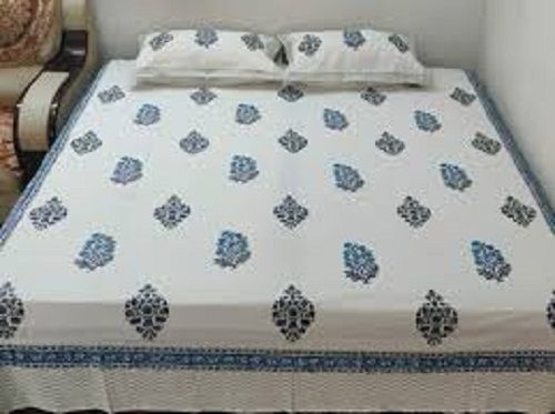 Washable Soft Durable Simple Design Cotton Stylish White Colour Cotton Bed Sheets 