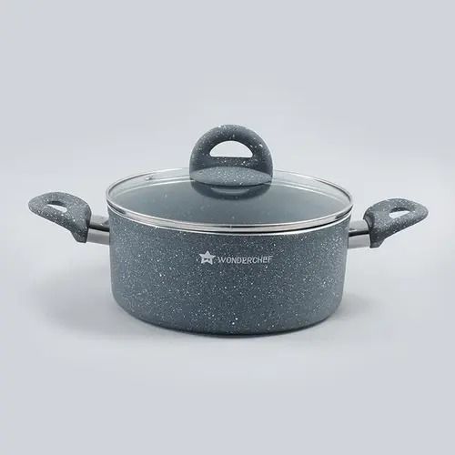 Virgin Grade Aluminium Granite Non Stick Casserole With Soft-touch Handle