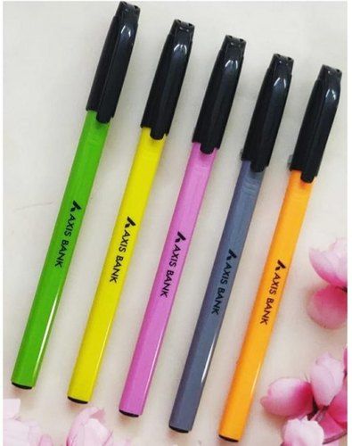  Blue Color Ball Pens With Cap, Fine Tip Plastic Body Uses For Promotional