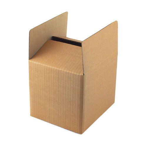  Brown Kraft Paper Rectangle 3 Ply Corrugated Paper Packaging Box With Square Shape