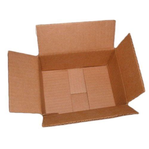 Paper Brown Color Corrugated Packaging Carton Box With Rectangle Shape 