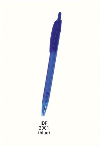 Fine Tip Plastic And Blue Body Click Blue Ball Pens For Promotional, Office Use: Stationery