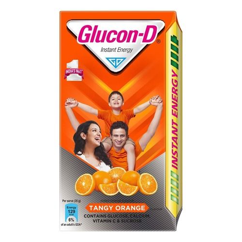 Instant Energy And Health Drink Glucon D In Tangy Orange Flavor 