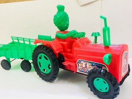 Ptfe Light Weight Red And Green Pvc Plastic Material Tractor Toy For Kids Playing 