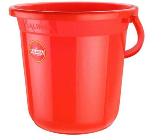 Long Lasting Durable Strong Solid Round Red Plastic Bathroom Bucket With Handle