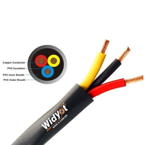 Multi Color Submersible Round 3 Core Copper Cable(90-120 Meters)