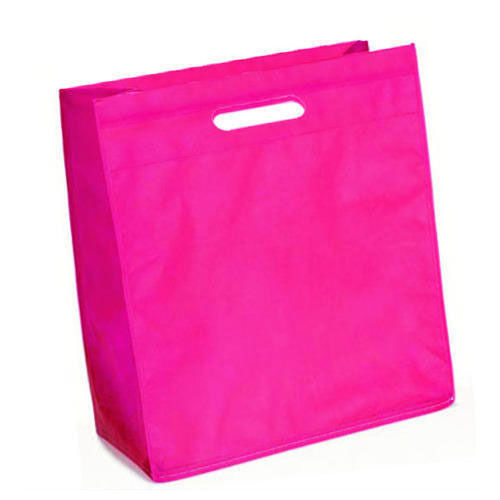 Non -Woven Shopping Vegetables And Grocery With Handel Plain Pink Bags 