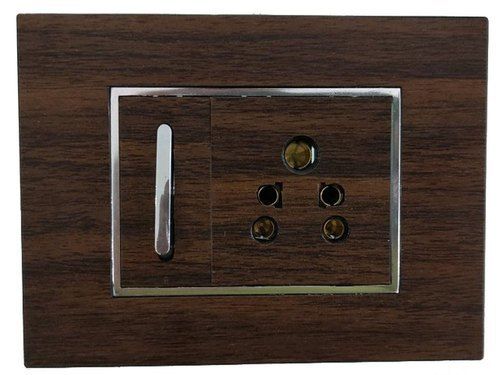 Brown Easy To Use And High Design Rectangular Significantly 5 Pin Polycarbonate Nuluk 6A Modular Switch