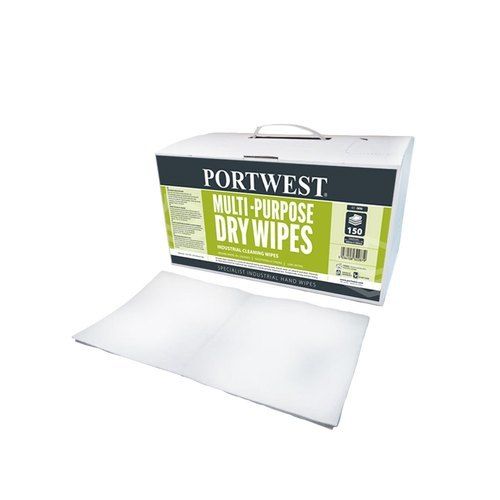 Wood Pulp Portwest Iw90 Multi-Purpose Dry Cleaning Wipes, Clean Quickly And Easily