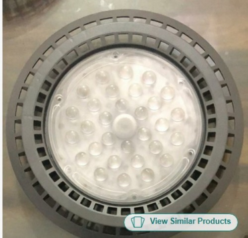 आउटडोर ग्रे रंग के लिए 100 वाट 60 डिग्री यूएफओ एलईडी हाई बे लाइट मजबूत और टिकाऊ इनपुट वोल्टेज: 220-240 वोल्ट (वी)