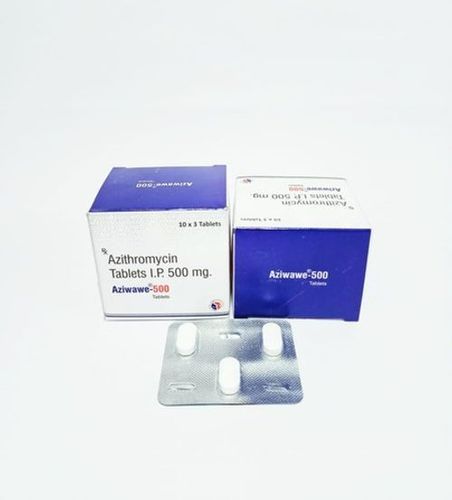 Azithromycin Tablets I.P. Aziwawe-500 Health Supplement Tablets General Medicines