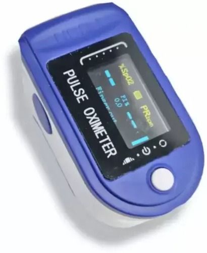 Blue And White Pvc Led Portable Fingertip Pulse Oximeter For Clinical Uses
