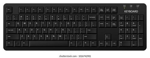 Durable And Long-lasting Lightweighted Black Wired Keyboard For Computer And Laptop