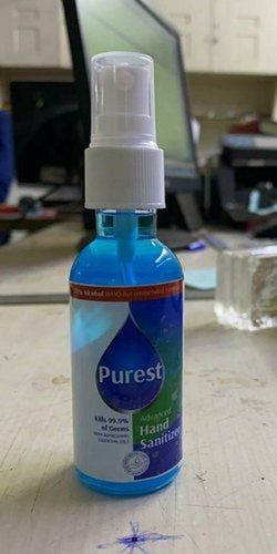 Easy to Use Fresh Fragrance Blue Purest Hand Sanitizer Spray Bottle, 60ml