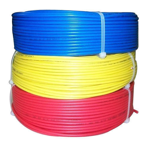 Multicolored Fire-Resistant Single-Core High Voltage Electric Cable - Standard Grade, Round Shape, Plain Pattern, Light Weight, Durable, Eco-Friendly