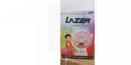 Red And White Portable Lazer Rechargeable Dc Fan Related Voltage 12 V Strong Body Blade Diameter: 5 Millimeter (Mm)