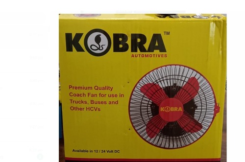 लाल पोर्टेबल केबिन फैन संबंधित वोल्टेज 12 V बस या ट्रक के उपयोग के लिए मजबूत और टिकाऊ