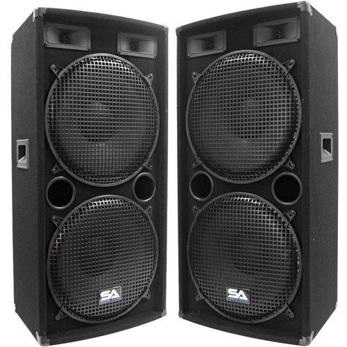 Strong And Long-Lasting Black Portable Electric Dj Speakers With High-Base Quality Size: Standard