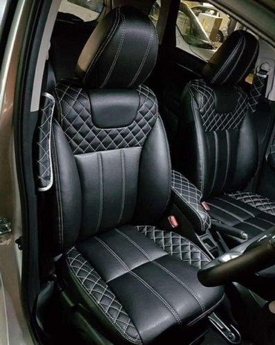 Super Soft, Black Front And Back Leather Designer Car Seat Cover