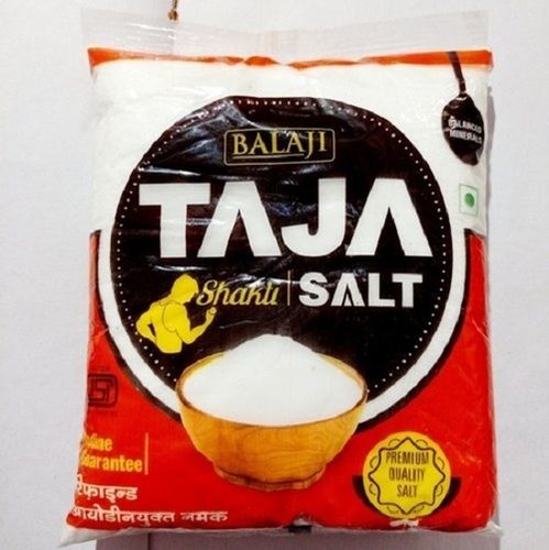 Taja Salt With Hygienically Packed Natural Taste 15% Sodium Contrasted Additives: Water