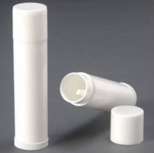 White 5Gm Lip Balm Chapstick, Round Base Shape And Plastic Material Ingredients: Chemicals