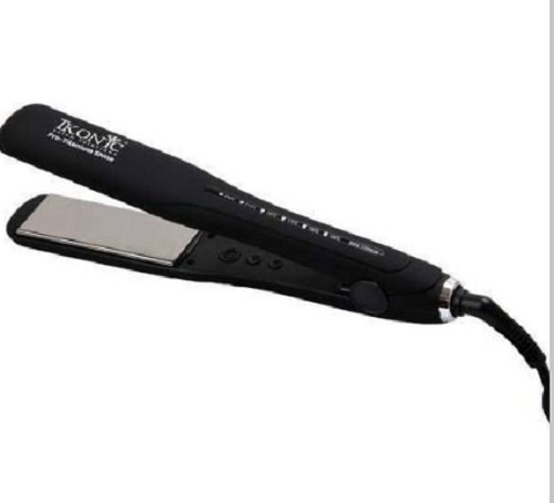 Black Color And Light Weight Pro Titanium Hair Straighter For Ladies Uses