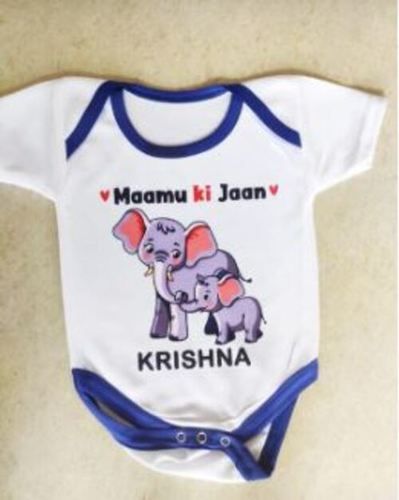 Blue Strip Comfortable And Washable Customized Cotton Soft Fabric Baby Romper Weight: 50 Grams (G)