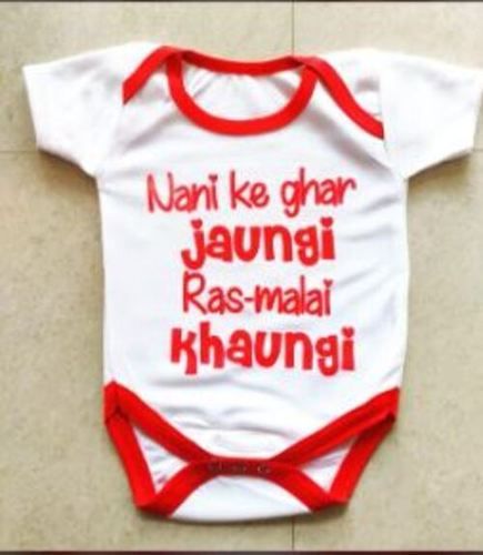 Comfortable And Washable Red Strip Baby Customized Cotton Soft Feel Romper