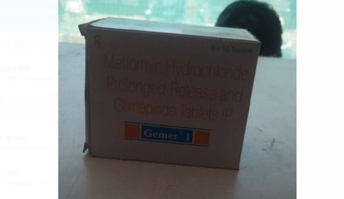 Gemer-1 Metformin Hydrochloride Prolonged Release And Glimepiride Tablets Ip General Medicines