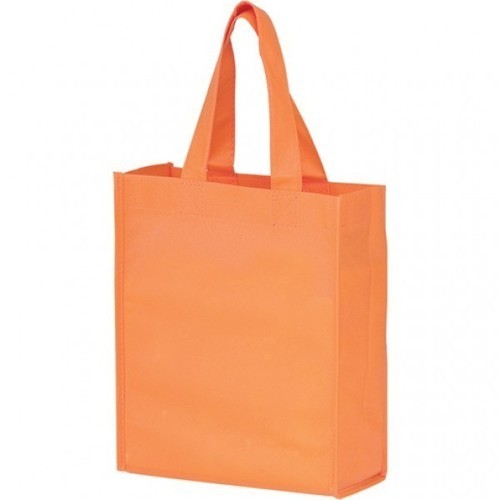 Long Lasting Light Weight Stylish and Orange Color Square Shape Cloth Carry Bags - Coated Paper Custom Sizes and Designs | Recyclable Vest Handle Multiple Compartments