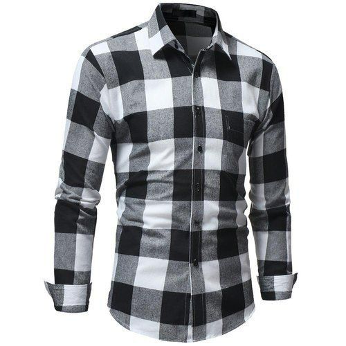 Mens Full Sleeves Breathable Fancy And Stylish Check Printed Soft Cotton Shirts