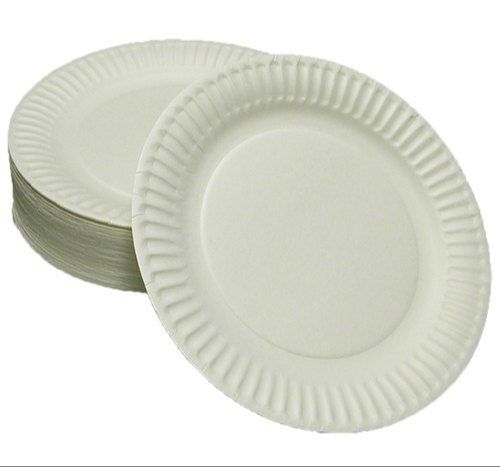 White 100% Eco-Friendly Round Plain Disposable Thermocol Plate For Food Serving