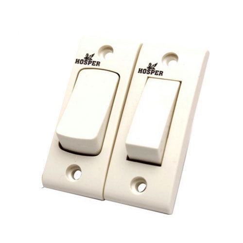 White 110-240 Volt Electrical Switch Used In Home, Hotel, School, College